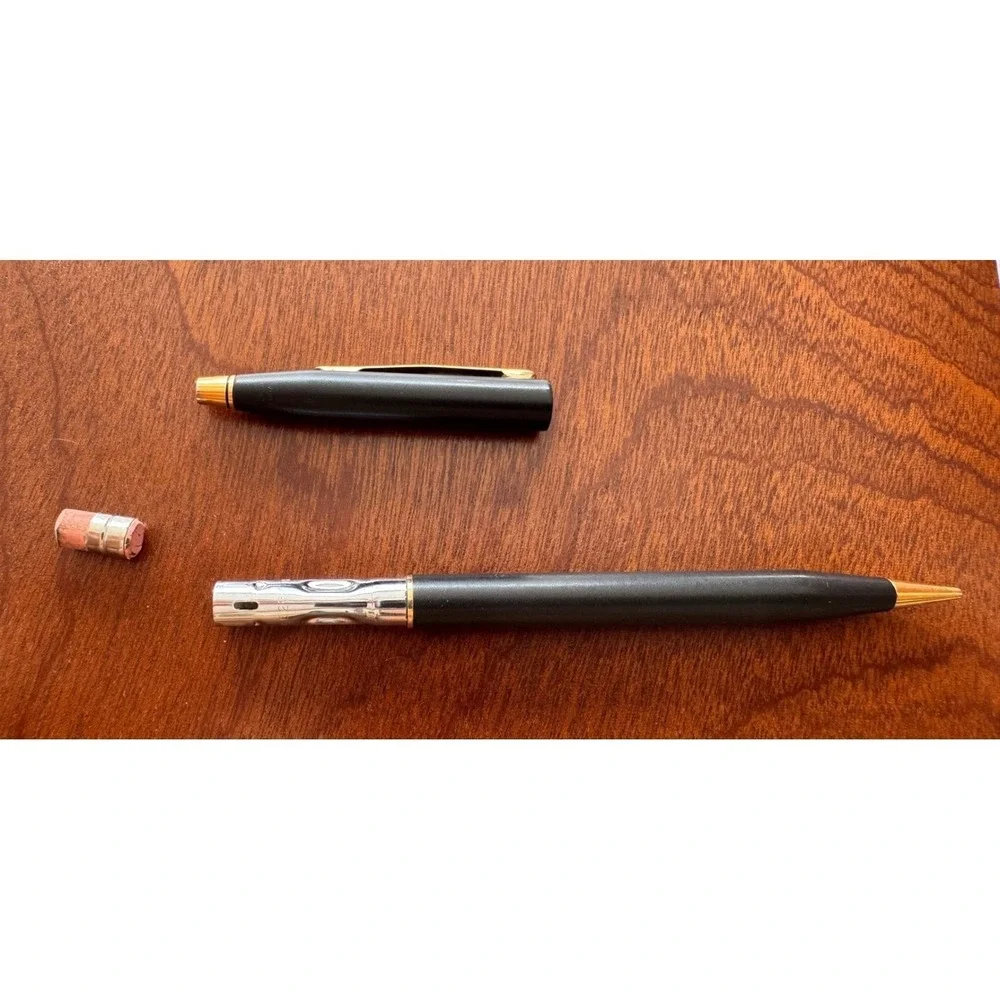 Vintage Cross Classic Century Mechanical Pencil Matte Black with 23K Gold Trim